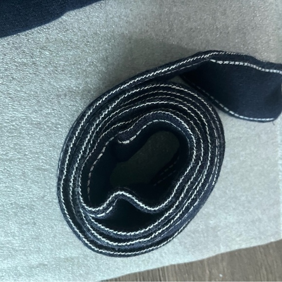 [M]Banana Republic Contrast Stitch Wool Blend Navy Belted SweaterJacket - Picture 8 of 12